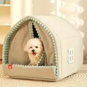 Kennel Winter Warm Small Dog House - Cozy and Closed